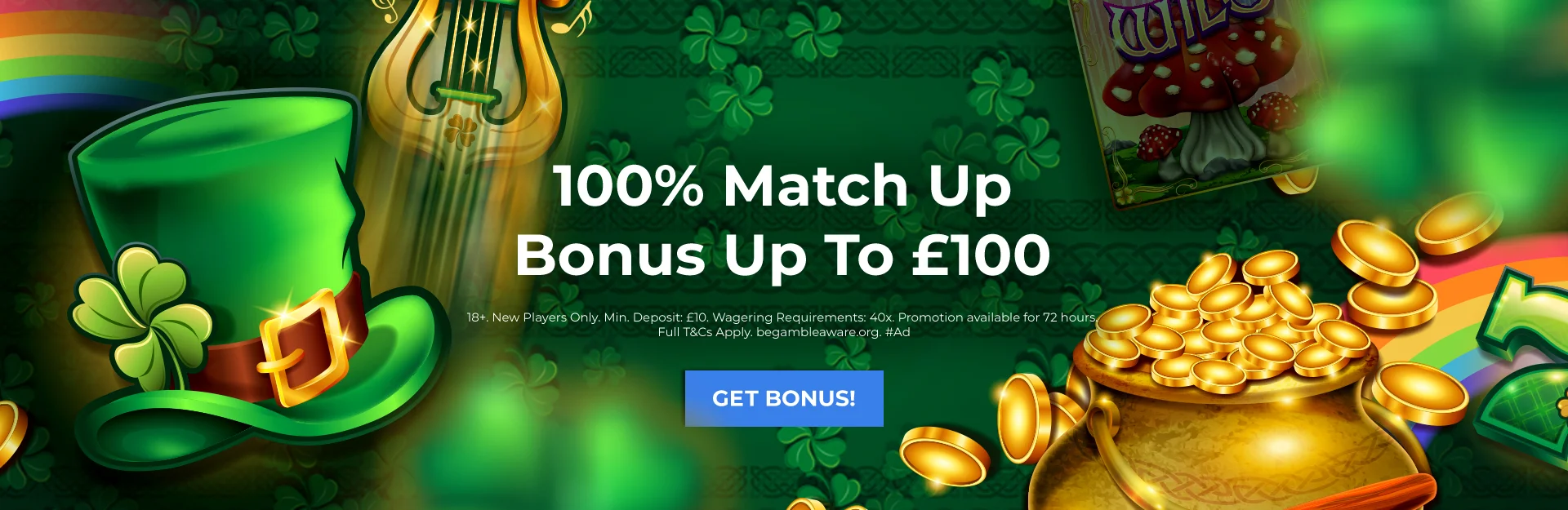  100% Match Up Bonus Up To £100