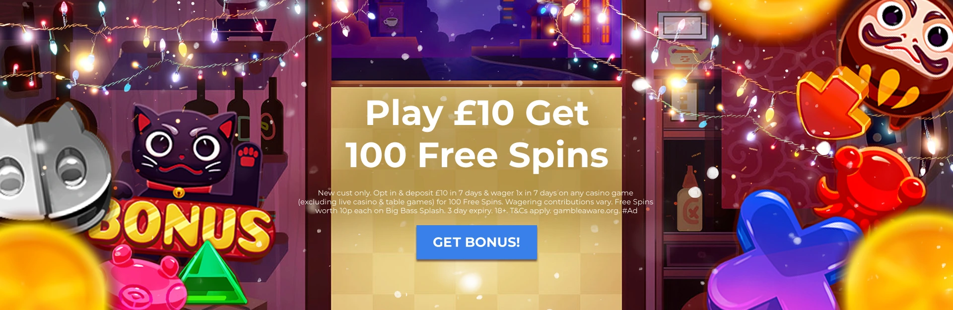 100 Free Spins When You Play £10